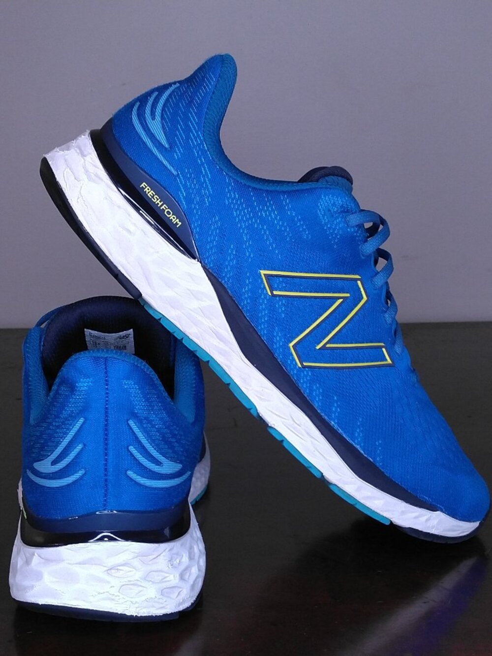 NEW BALANCE Shoes Mens SIZE 14 FRESH FOAM 880v11 M880F11 BLUE Yellow RUNNING USA